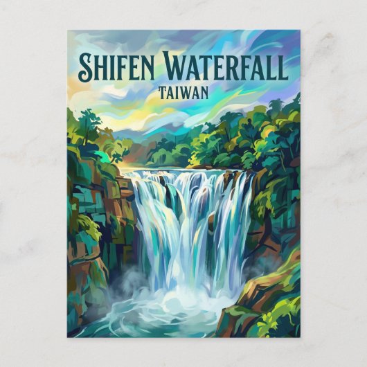 Shifen-waterval Taiwan Briefkaart (Voorkant)