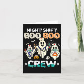 Shift Boo Boo Crew Nurse Ghost Halloween Nurses Ru Kaart (Voorkant)