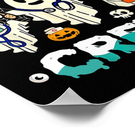 Shift Boo Boo Crew Nurse Ghost Halloween Nurses Ru Poster (Hoek)