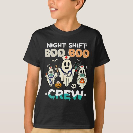 Shift Boo Boo Crew Nurse Ghost Halloween Nurses Ru T-shirt (Voorkant)