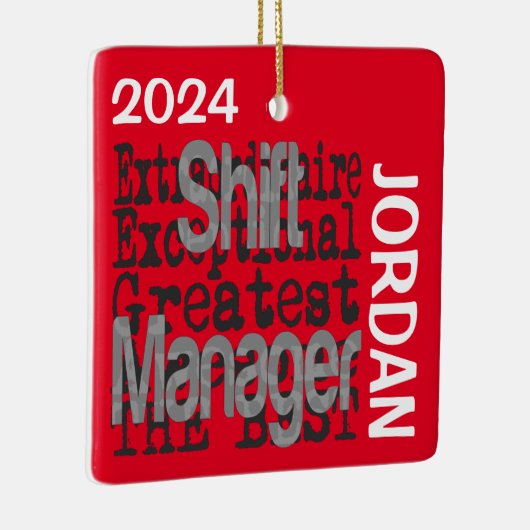 Shift Manager Extraordinaire CUSTOM Keramisch Ornament (Rechts)
