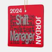 Shift Manager Extraordinaire CUSTOM Keramisch Ornament (Links)