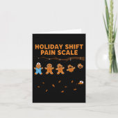Shift Nurse Pain Scale Funny Gingerbread Rn Christ Kaart (Voorkant)