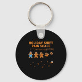 Shift Nurse Pain Scale Funny Gingerbread Rn Christ Sleutelhanger (Voorkant)