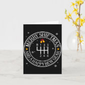 Shiftmas Car Guy Funny Mechanic Christmas Auto Man Kaart (Gele Bloem)