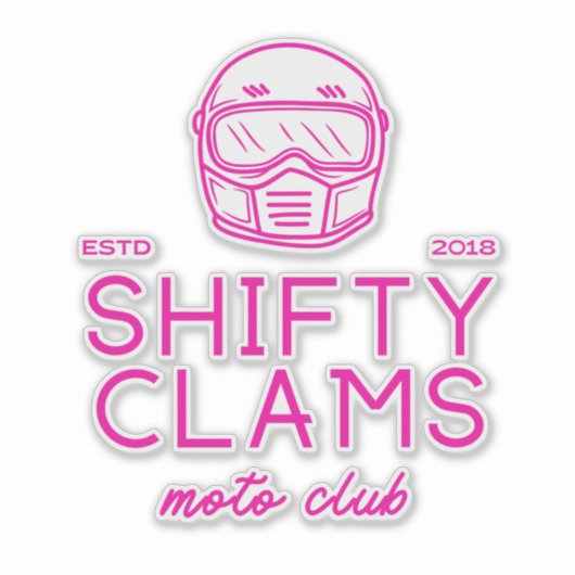 Shifty Clams Vinyl Sticker (Voorkant)
