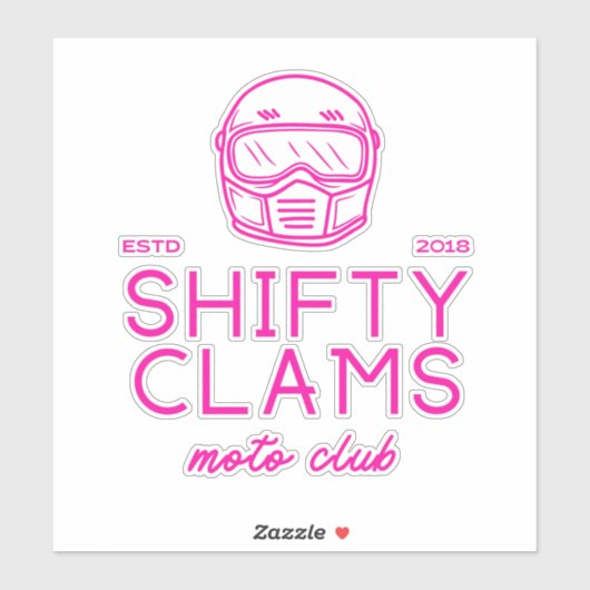 Shifty Clams Vinyl Sticker (Vel)