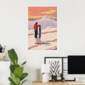 Shiga Kogen Japan Snowboarden Reisposter Poster (Thuiskantoor)