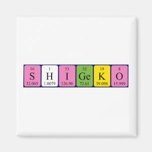 Shigeko periodiek table name magnet