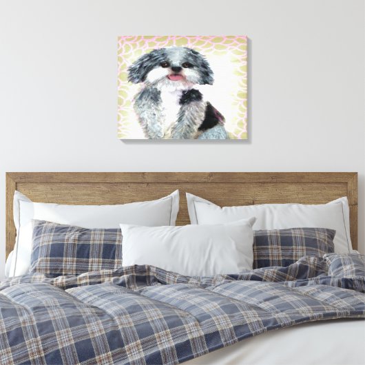 Shih-Poo Canvas Afdruk (Insitu (Slaapkamer))