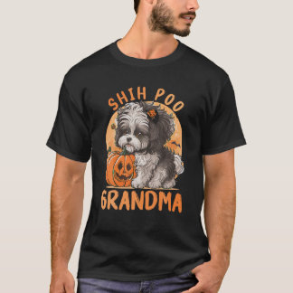 Shih Poo Dog Voor Oma Vrouwen Hondenliefhebbers Fu T-shirt