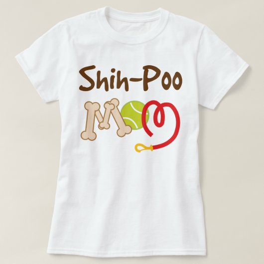 Shih-Poo Hondenras Mam Gift T-shirt (Design voorkant)