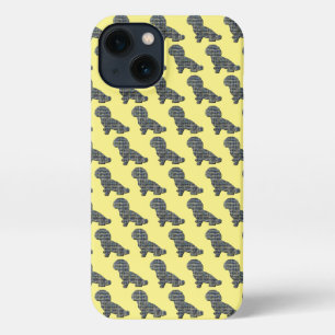 Shih-Poo Leuke Hond Silhouet Raster Geel iPhone 13 Hoesje