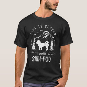 Shih Poo Leven Beter Mama Papa Hond T-shirt