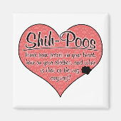 Shih-Poo Paw Prints Hondenhumor Magneet (Voorkant)