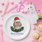 Shih-Tsu Dog-kerstartikelen Papieren Bordje (Feest)