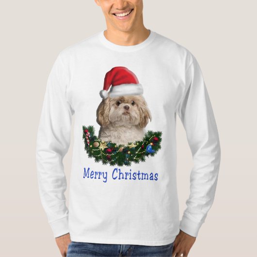 Shih-Tsu Dog-kerstartikelen T-Shirt (Voorkant)