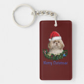 Shih-Tsu Dog Kerstmis Sleutelhanger (Voorkant)