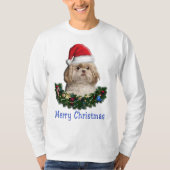 Shih-Tsu Hond Kerst Spullen T-Shirt (Voorkant)