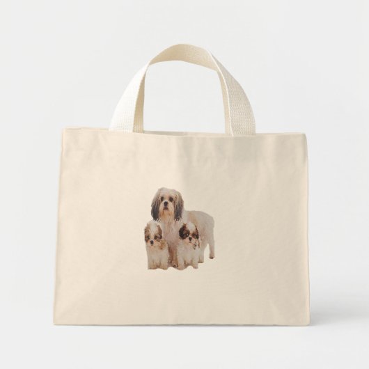 Shih tsu puppies mini tote bag (Voorkant)
