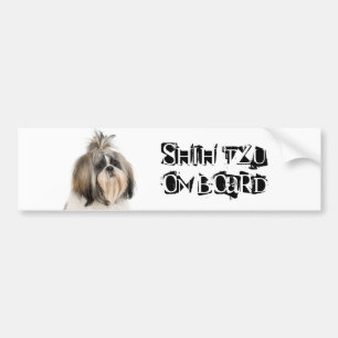 Shih Tzu aan boord Bumpersticker