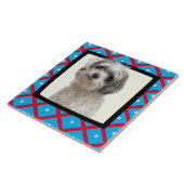 Shih Tzu aangepast lijst van foto's keramische teg Tegeltje (Zijkant)