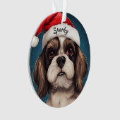Shih Tzu Aangepaste Kerst Ornament (voorkant)