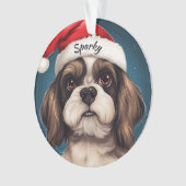 Shih Tzu Aangepaste Kerst Ornament (voorkant)