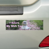 Shih Tzu Adore Bumpersticker (Op auto)