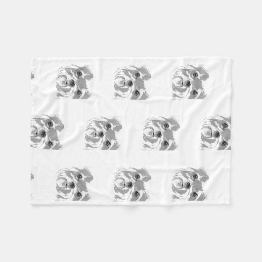 Shih Tzu Afbeelding fleece deken (Voorkant (Horizontaal))