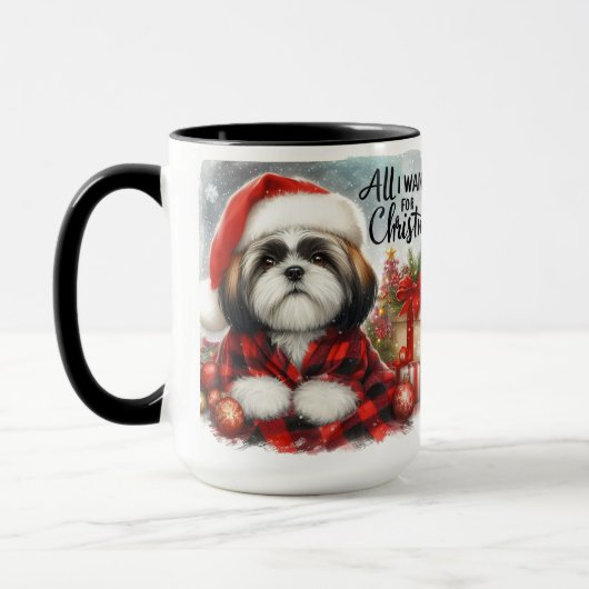 Shih Tzu Alles wat ik wil voor Christmas Coffee Mo Mok (Links)