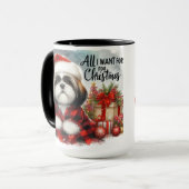 Shih Tzu Alles wat ik wil voor Christmas Coffee Mo Mok (Voorkant links)