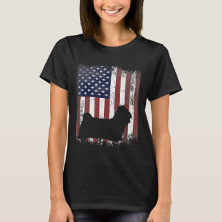 Shih Tzu American Flag Usa Patriot Dog T-shirt