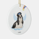 Shih Tzu Angel Gepersonaliseerde Pet Dog Memorial Keramisch Ornament (Rechts)