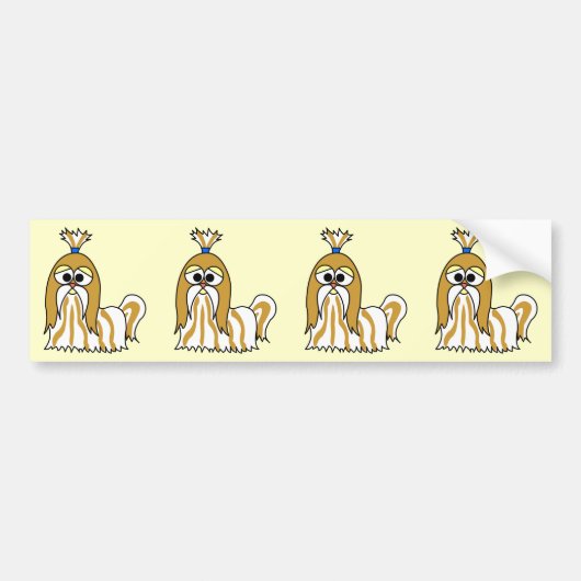 Shih Tzu animatie Bumpersticker (Voorkant)