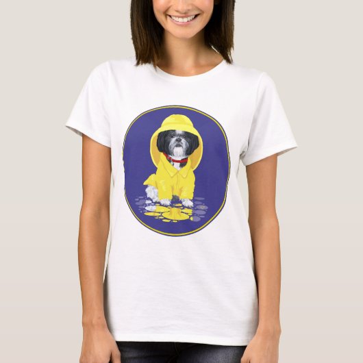 Shih Tzu April Showers T-shirt (Voorkant)