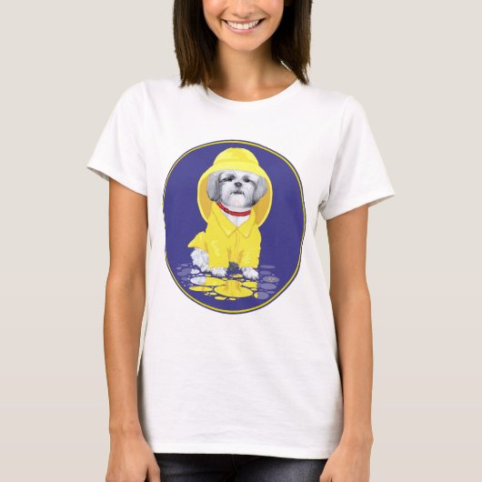 Shih Tzu April Showers T-shirt (Voorkant)