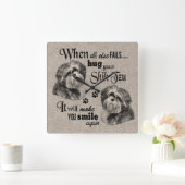 Shih Tzu art als alles mislukt, quote Vierkante Klok (Huis)
