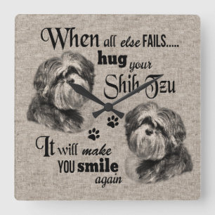 Shih Tzu art als alles mislukt, quote Vierkante Klok