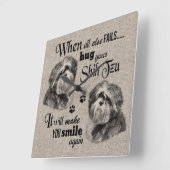 Shih Tzu art als alles mislukt, quote Vierkante Klok (Hoek)