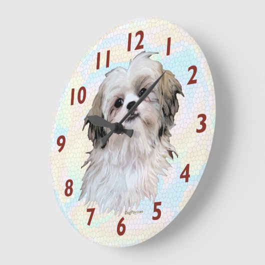 Shih Tzu Art Clock Grote Klok (Hoek)