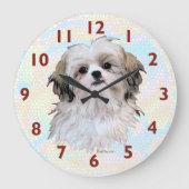 Shih Tzu Art Clock Grote Klok (Voorkant)