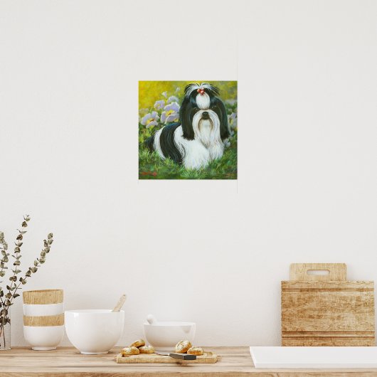 Shih Tzu Art Print op Canvas (Keuken)