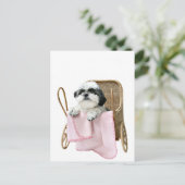 Shih Tzu baby buggy Briefkaart (Staand voorkant)
