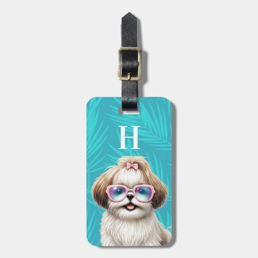 Shih Tzu Bagage Label (Voorkant verticaal)