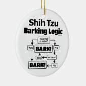 Shih Tzu Barking Logic Keramisch Ornament (Rechts)