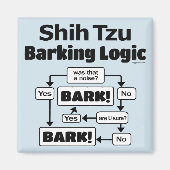 Shih Tzu Barking Logic Magneet (Voorkant)