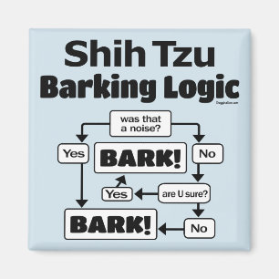Shih Tzu Barking Logic Magneet