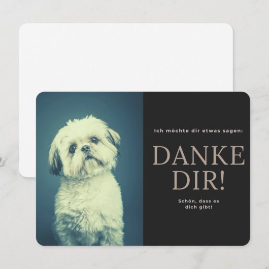 Shih Tzu Bedankkaart (Voorkant / Achterkant)