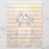 Shih Tzu bekleed - briefpapier van 8,5 x 11 inch (Voorkant)